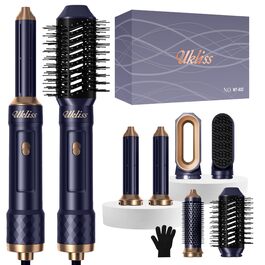 UKLISS Airstyler 6 в 1: Фен-щітка, стайлер для волосся, локони, укладка, подарунок для жінок (Бежевий)