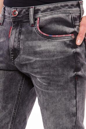 Чоловічі джинси Cipo & Baxx Klassisch Regular Fit, чорні, W40 L34, класичний крій, 5 кишень