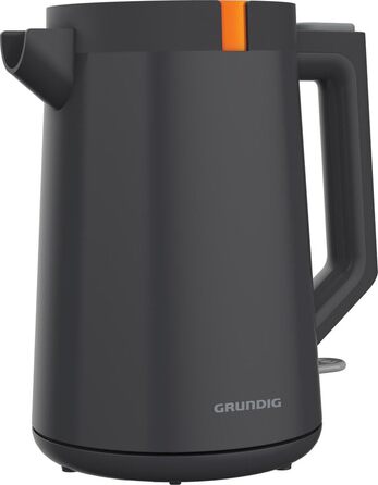 Електричний чайник Grundig WK 5320, 1.7 л, 2200 Вт, з захистом від перегріву та автовимкненням, нержавіюча сталь, сірий/теракотовий