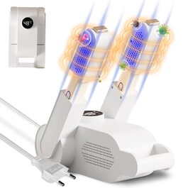 Електрична сушарка для взуття, черевиків та рукавичок з УФ-дезінфекцією та активованим вугіллям - біла