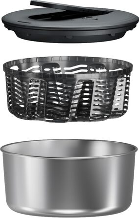 Салатниця-швидкосушка Zyliss Swift Dry 6L з нержавіючої сталі, BPA-free, AquaVent™ технологія, антиковзаюче дно, для миття в посудомийній машині