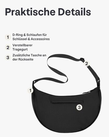 Сумка через плече Johnny Urban Ally Medium Сіра (10л) - Водовідштовхувальна Moon Bag для жінок та чоловіків