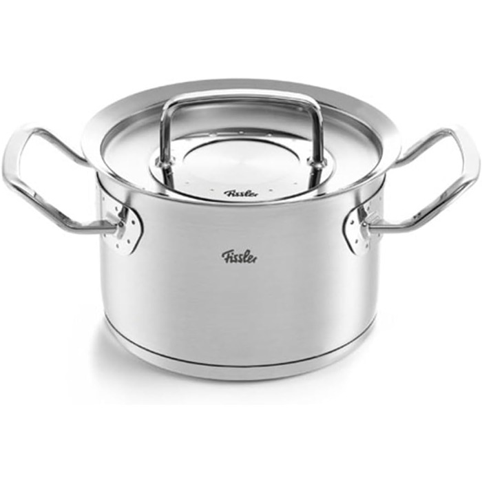 Каструля Fissler Original-Profi Collection, 2.1 л, 16 см, нержавіюча сталь, з металевою кришкою, внутрішня шкала, для індукції, Німеччина