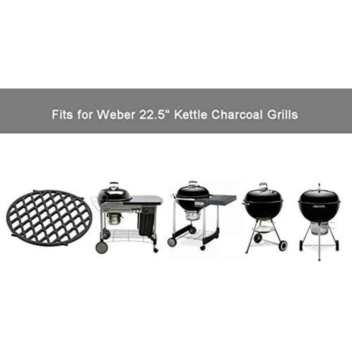 Чугунний Grillrost Onlyfire для Weber Kugelgrill, діаметр 30 см, сумісний з серією Gourmet BBQ