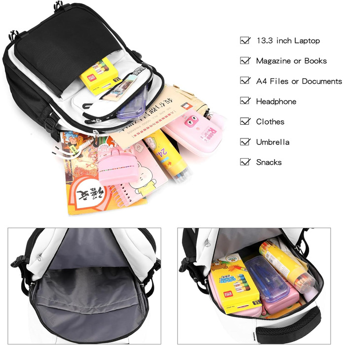 Шкільний рюкзак JANSBEN: водонепроникний, для підлітків, з відділенням для ноутбука, 30L, нейлон, коричневий