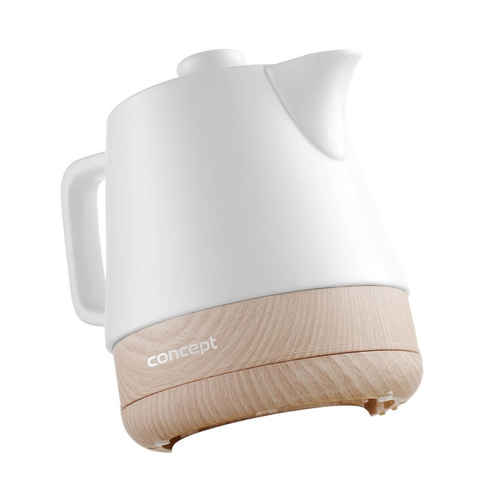 Електричний чайник Concept RK0060, 1200 Вт, 1 л, білий, керамічний