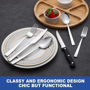 Набір столових приборів Wildone Premium 36 предметів (для 6 осіб), нержавіюча сталь, високоглянцеве покриття