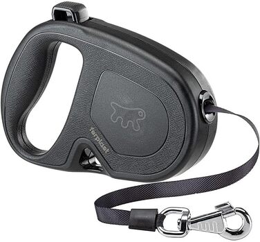 Рулетка для собак Ferplast Flippy ONE, чорна, до 25 кг, 5 м