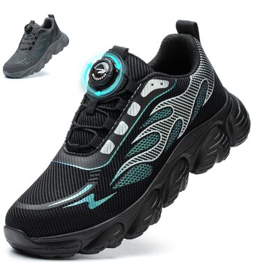 Черевики робочі чоловічі/жіночі Explorer 3.0 S3, чорні, з металевим носком, дихаючі, з швидкою застібкою, 46 EU