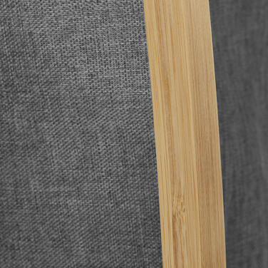 Relaxdays Gray Laundry Basket with Bamboo Frame