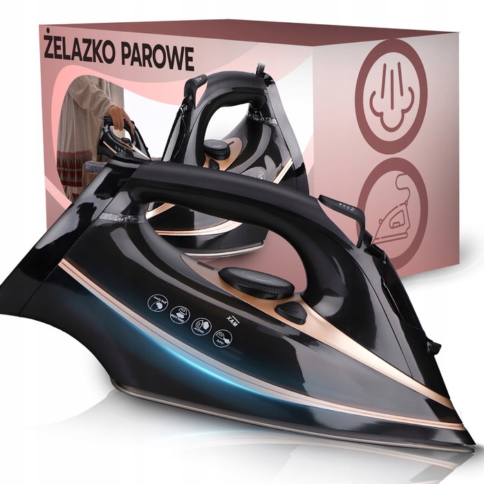 Парова праска 8в1: висока потужність 2600 Вт, керамічне покриття, системи Anti-Calc та Anti-Drip