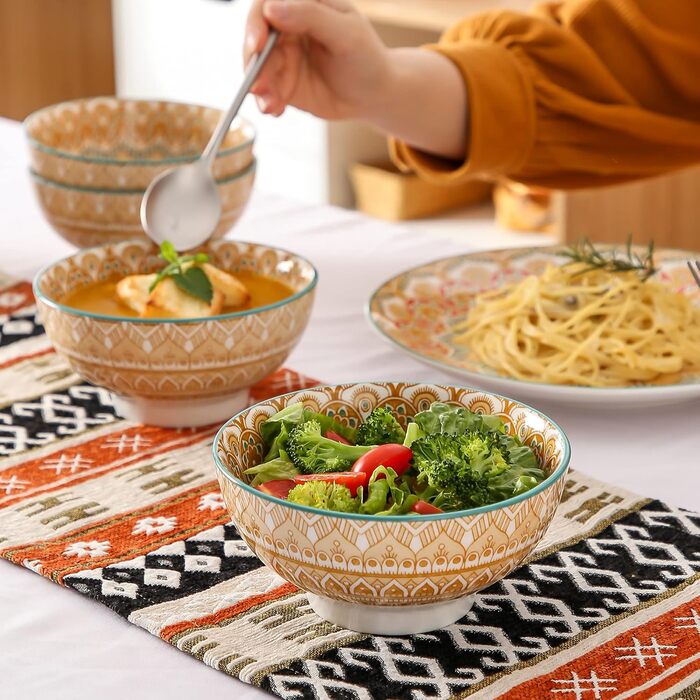 Сервіз столовий порцеляновий Vancasso MANDALA 32 елементи, для 8 осіб, богемський стиль, ручна робота