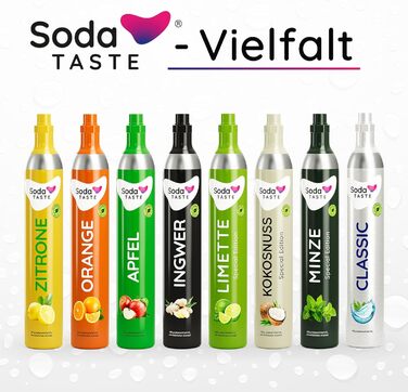Набір Mysoda Woody: Газований напій з дерева, пластикова пляшка 1л, 2 балончики CO2 (Classic, Apfel)