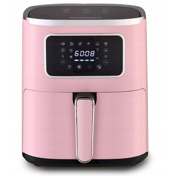 Аерофритюрниця Air Fryer 5л, 1450 Вт, велика чаша XL, рожева
