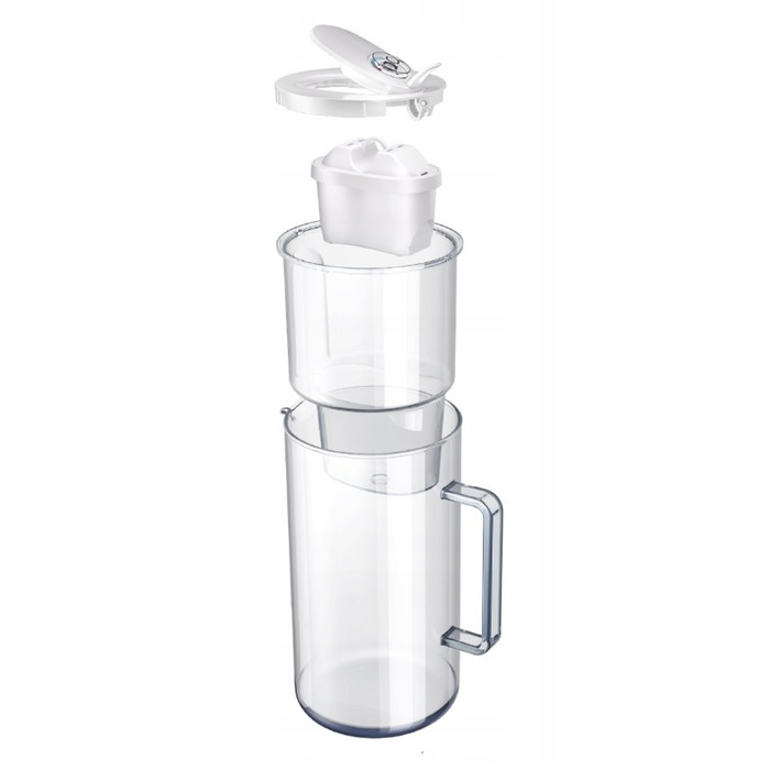 Скляний фільтр-кувшин Aquaphor Glass, білий + 4 фільтри Maxfor (1+3)