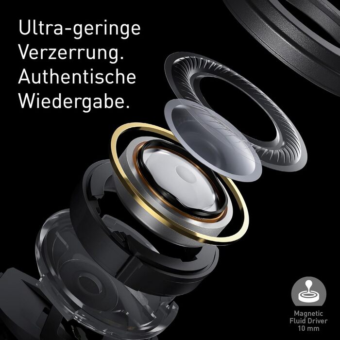 Technics EAH-AZ100E-S Бездротові навушники з активним шумозаглушенням, 10 мм драйвер, Bluetooth Multipoint, AI Voice Focus, срібні