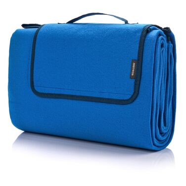 Плед для пікніка Meteor XXL водонепроникний, 150x190 см, синій - термоізольована килимок для кемпінгу, пляжу, саду