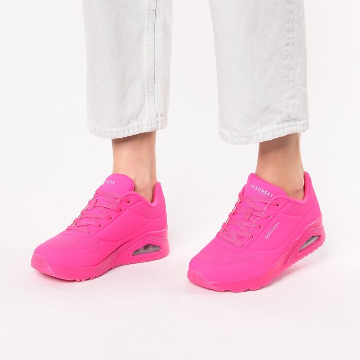 Жіночі кросівки Skechers UNO Night Shades, рожевий колір, матеріал Durabuck