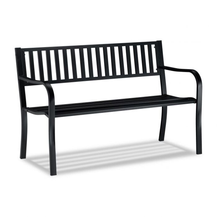 Relaxdays Garden Bench with Metal Frame