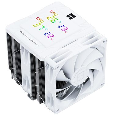 Кулер для процесора Thermalright Peerless Assassin 120 Digital ARGB White — двовежевий повітряний охолоджувач з цифровим дисплеєм, для AM4/AM5, LGA1851/1700/1200/115X