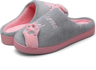 Тапочки зимові Mishansha для жінок та чоловіків, теплі, з плюшу, з піною Memory Foam, розмір 36-47, колір: жовтий (39/40 EU, сірий)