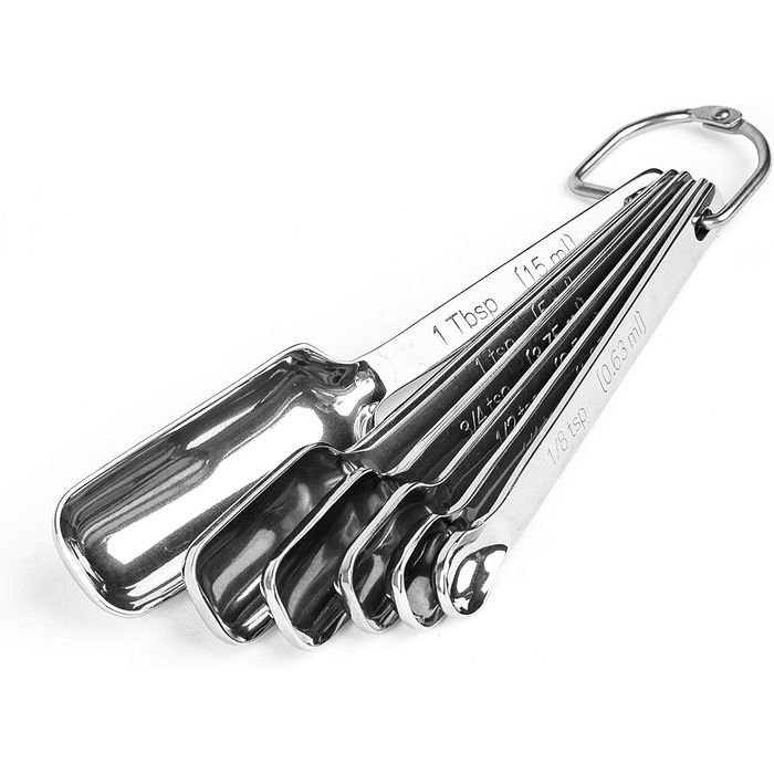 Measuring cup and spoon set – 13-piece, stainless steel, metal, durable, stackable, compact, easy to scoop