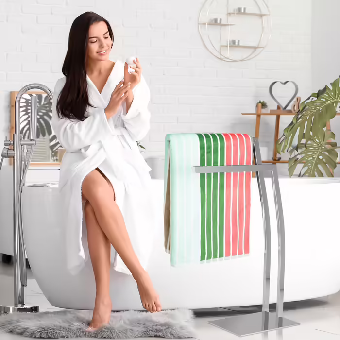 Relaxdays Towel Rack Stainless Steel WIMEDO