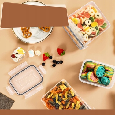 Набір контейнерів для продуктів зі скляними банками, 16 шт (0.8л, 1.4л, 2л, 2.8л)
