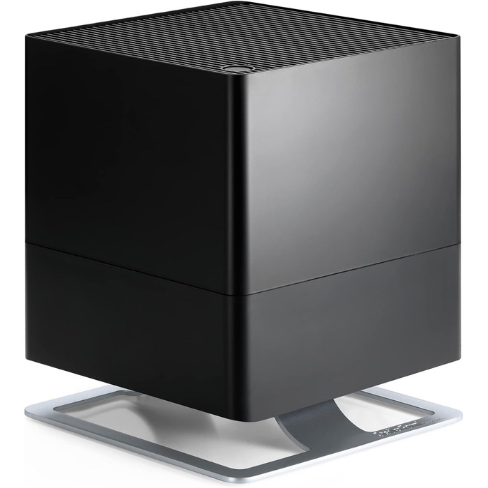 Зволожувач повітря Stadler Form Oskar, енергозберігаючий для кімнат до 50 м², з автовимкненням та нічним режимом, димуючі LED, дуже тихий, білий (чорний)