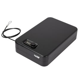 Сейф з кодовим замком HMF 316-02 | Переносний сейф, захисний бокс | 29 x 19 x 6,5 см, чорний