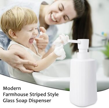 Дозатор мила скляний матовий HMJIA для кухні та ванної кімнати, з помповим механізмом