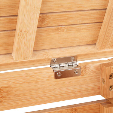 Relaxdays Bamboo Shelf with Shelves and Lid