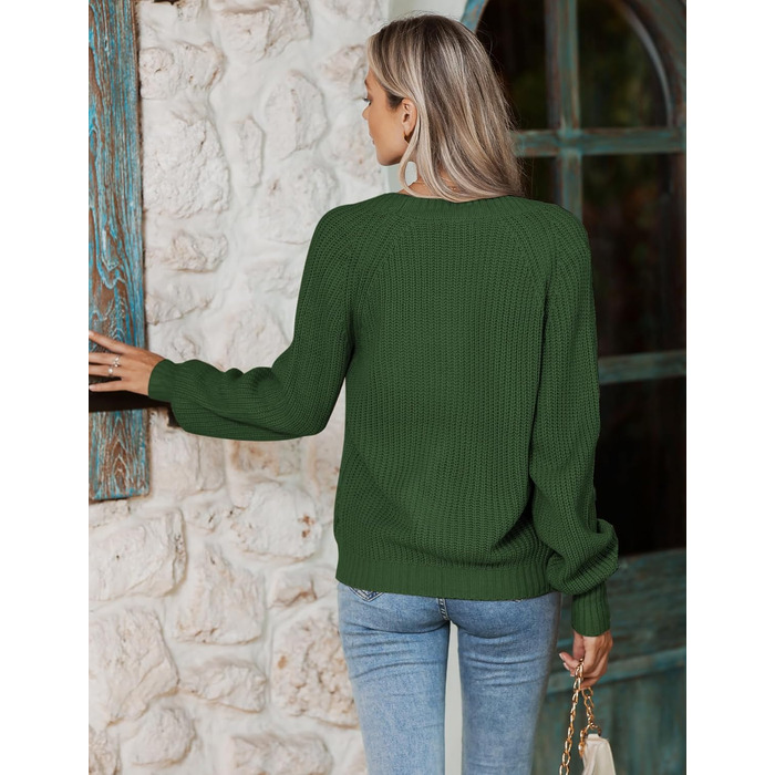 Жакет жіночий короткий в'язаний кардиган Hotouch з V-подібним вирізом, на кнопках, відкритий спереду, светр, стильний, повсякденний, (XS, Зелений)