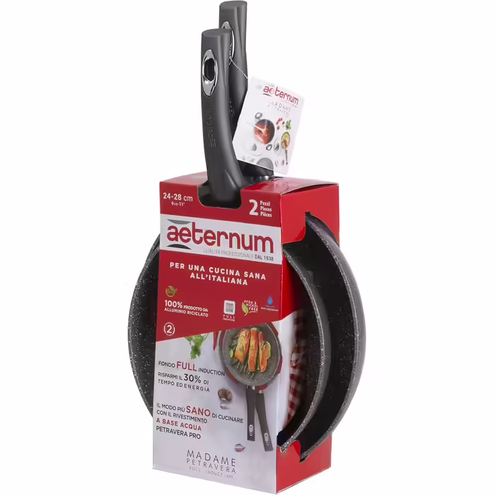 Aeternum Madame Petravera 3.0 Frying Pan Set made of Aluminium, induction-compatible, 24/28 cm. Madame Petravera 3.0 (Full Induction) Single Pans