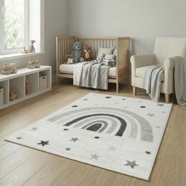 Дитячий килим Kinderteppich DOTS бежево-рожевий 80x150 см, Öko-Tex для дитячої кімнати