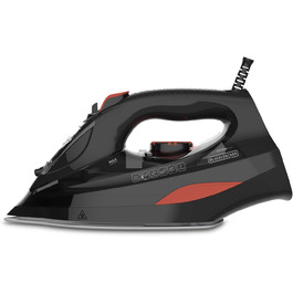 Праска з парою Black+Decker BXIR3000E | 3000 Вт | Керамічна підошва | 200 г/хв | Система захисту від накипу | Вертикальне прасування | Дезінфекція