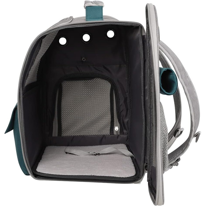 Транспортна сумка для домашніх тварин: котів та собак до 10 кг, рюкзак, дихаюча, складана, блакитна, для подорожей, схвалена авіакомпаніями