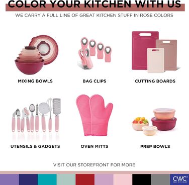 Cook with Color 8-Piece Gold Stainless Steel Measuring Cups and Spoons Set with Soft Silicone Handles, Nesting Liquid or Dry Measuring Cups