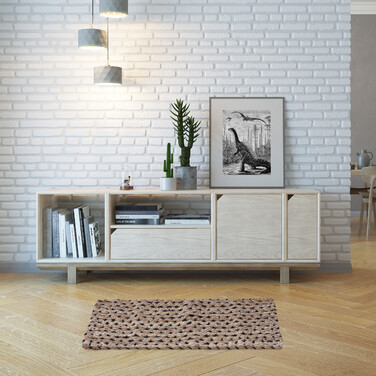 Relaxdays Jute Rug, 60x90 cm