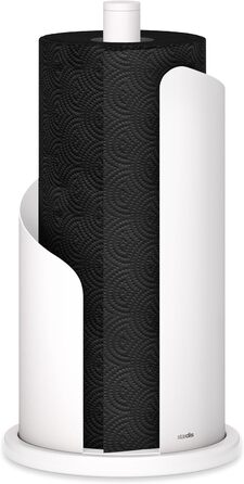 stardis Kitchen Roll Holder, Stainless Steel/Matte Coated Ø 15 cm Roll Holder Pure White