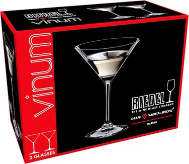 Набір келихів Riedel Vinum Martini (2 шт.), кришталеве скло, для коктейлів, стійке до миття в посудомийній машині, 6416/77 Elegant