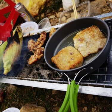 Набір кухонного посуду Qtiwe 10 предметів для кемпінгу, пікніків та BBQ (FDA сертифікований)