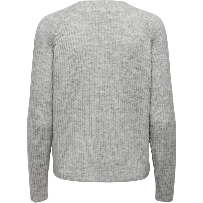 Жіноча в'язана кофта ONLCAROL S світло-сірого кольору