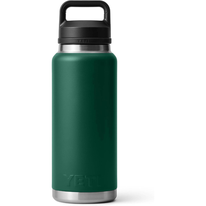 Термос-пляшка YETI Rambler із вакуумною ізоляцією та герметичною кришкою, нержавіюча сталь, 1020 мл, колір Schwarzwaldgrün