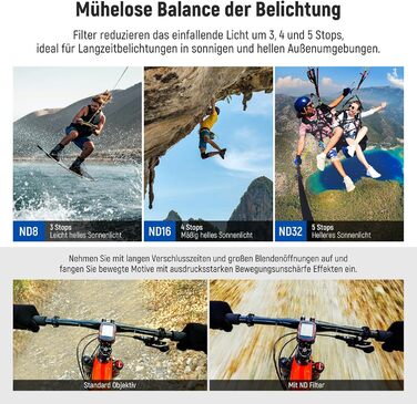Фільтри NEEWER CPL ND для GoPro Hero 13/12/11/10/9 (6 шт.): CPL, ND8, ND16, ND32, ND64, ND1000. HD багатошарові поляризаційні фільтри нейтральної щільності для екшн-камери
