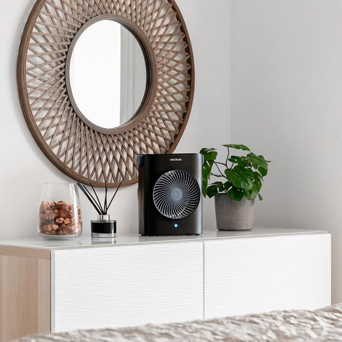 Теплова гармата Cecotec ReadyWarm 2070 Max Force, 2000 Вт, 3 режими роботи (охолодження/тепло/жар), вертикальна, чорна