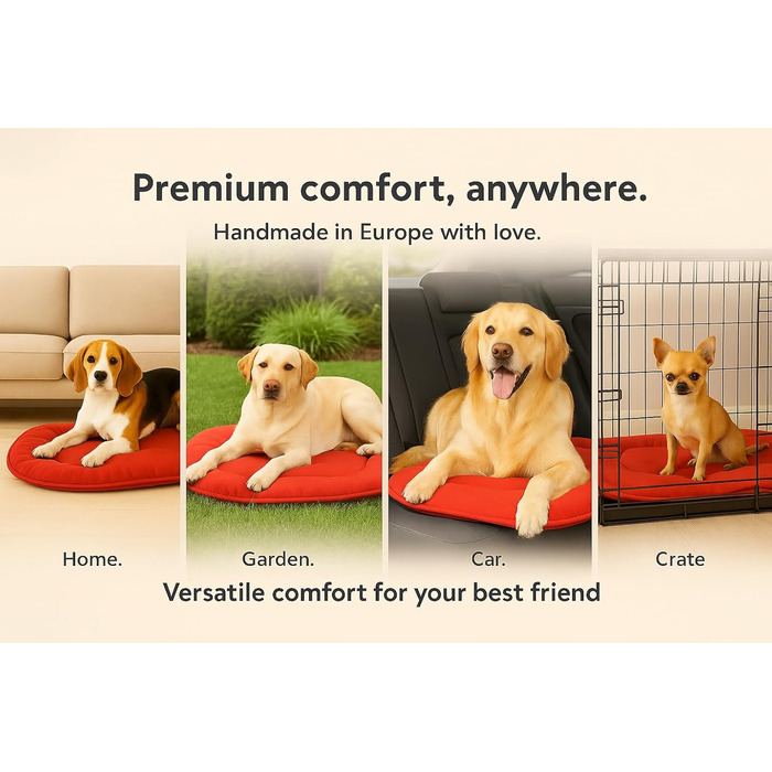 Подушка для собак та котів, овальна, велика, 77 x 54 см, Firenze, блакитна