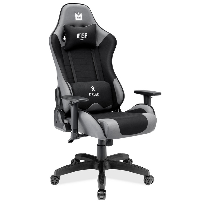Ігрове крісло IMBA seat Druid, тканина, сіре