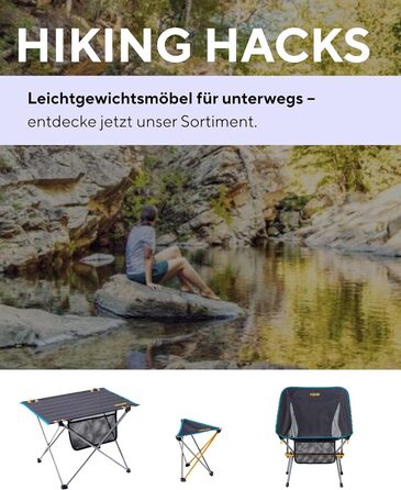 Складаний табурет Uquip Trinity M Mini - легкий, треножний, 150 кг, блакитно-жовтий (золото-сірий, великий)