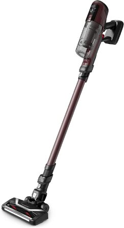 Акумуляторний вертикальний пилосос Rowenta X-Pert 6.80, потужність 100 AW, бездротовий, винно-червоний